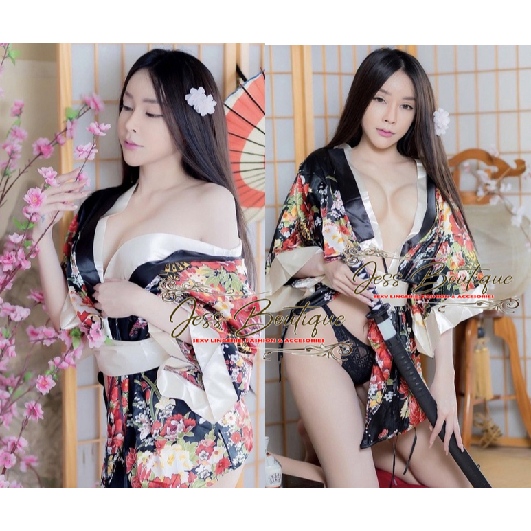 Lingerie Kimono Premium Satin Jepang Sexy Costume Cosplay Japanese