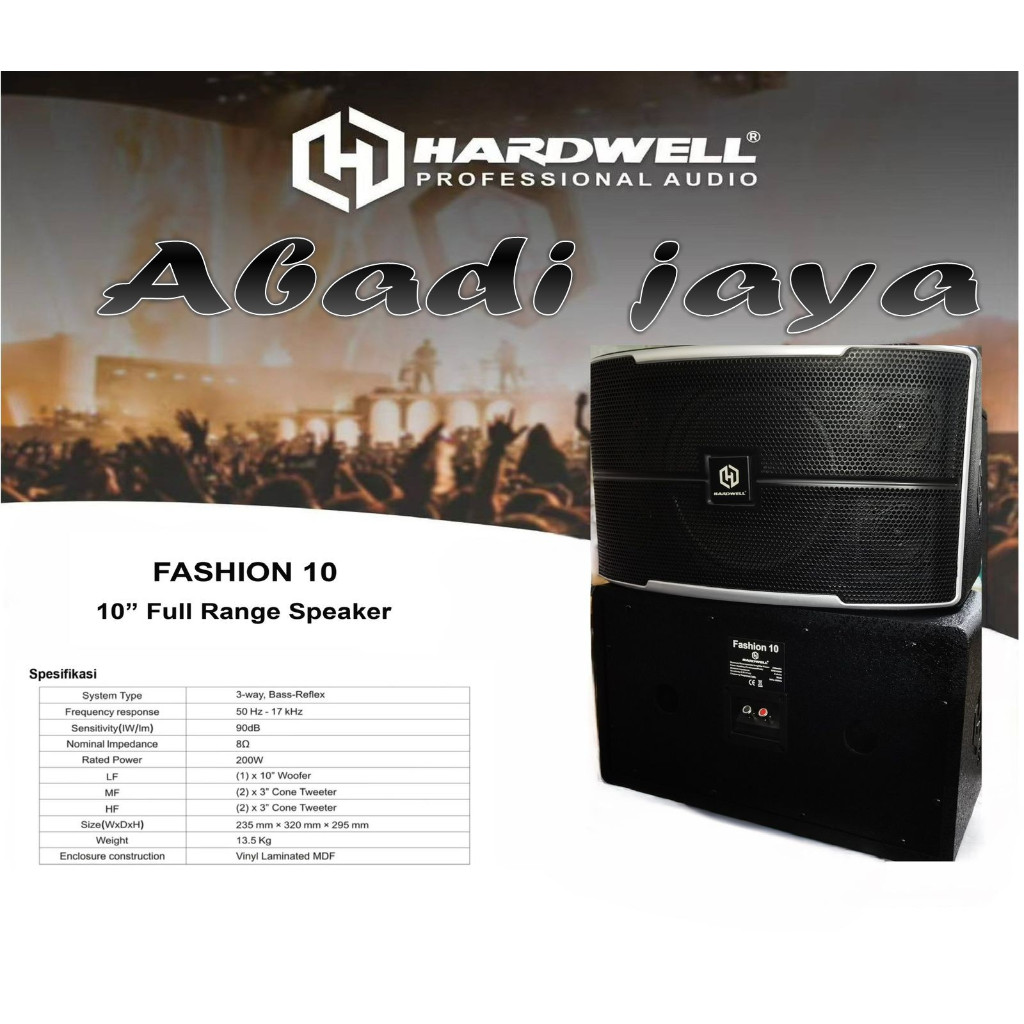 Hardwell Fashion 10 Speaker Full Range