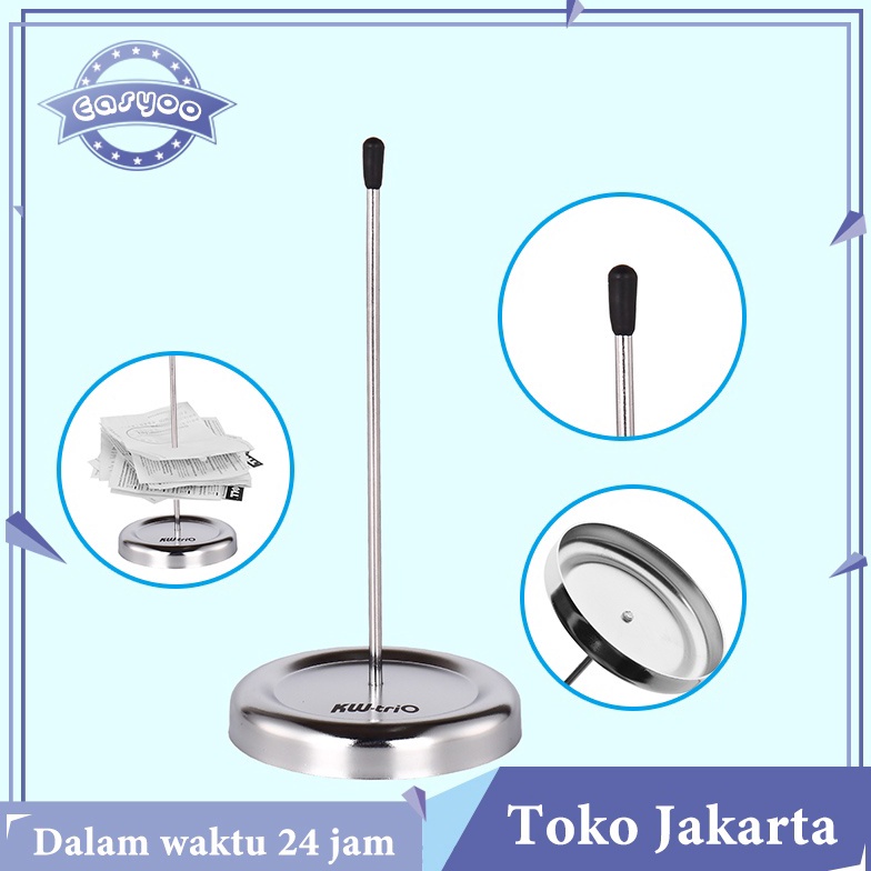 

lb Baru KWtriO Tusukan Bill Nota Bon Memo Stainless Tusukan Kertas Bon Paper Spear B92