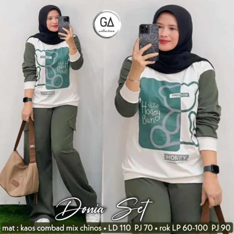 SETELAN BLOUSE JUMBO/DANIA/ONESET BLOUSE WANITA KAOS COMBED PREMIUM JUMBO LD 110 CM FIT XXL