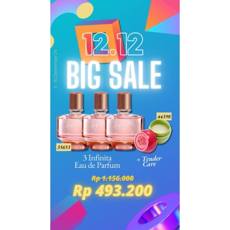 Infinita Promo 3 pcs Parfume Oriflame Original + Tendercare