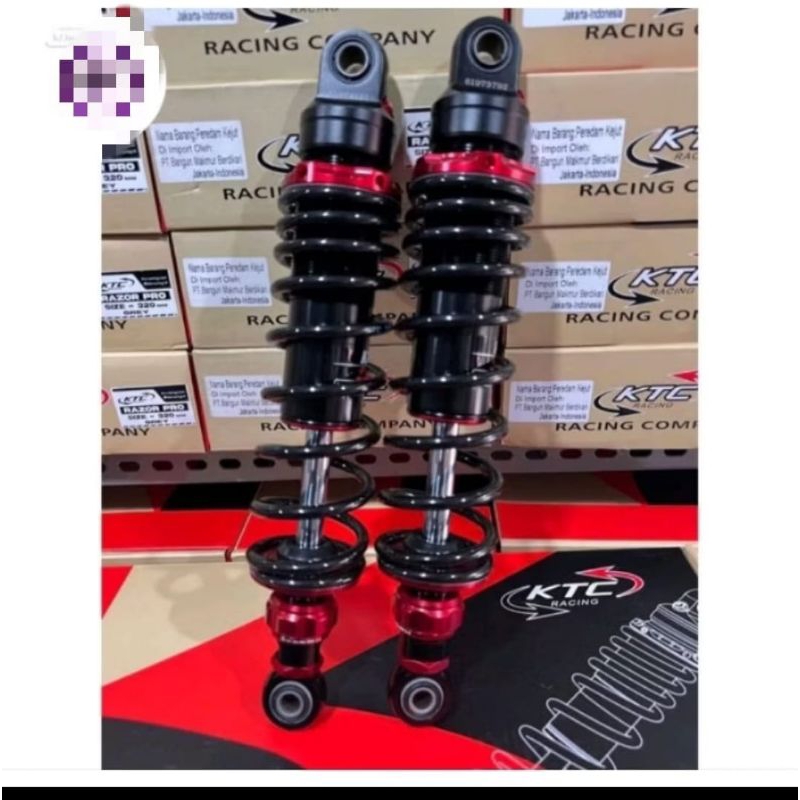SHOCK BREAKER BLK KTC RACING RAZIO PRO UKURAN 280/320/340 MM BLACK RED