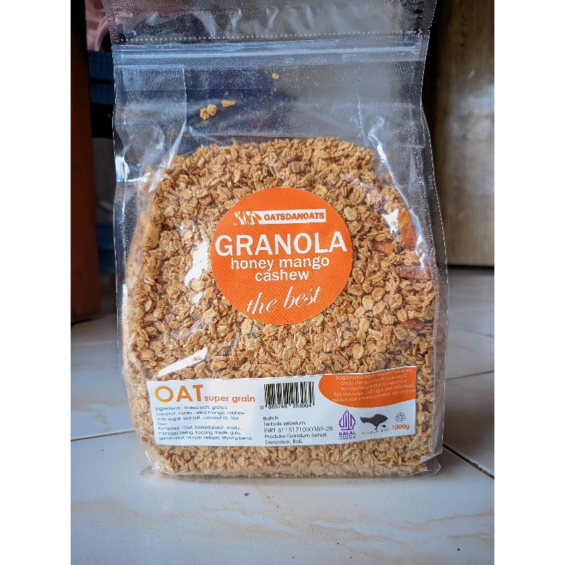 

GRANOLA (OAT SUPER GRAIN) MAKANAN SEHAT UNTUK KOLESTEROL, DIABETES, JANTUNG, DIET DLL. 1 KG