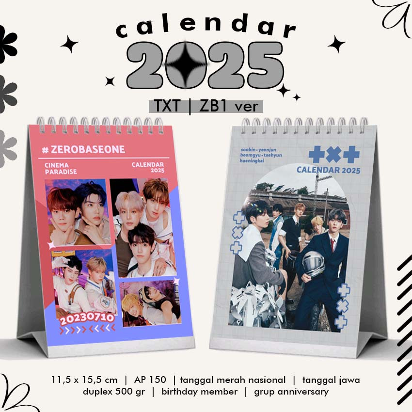 

[ READY STOCK ] KALENDER MEJA 2025 KPOP TXT ZB1