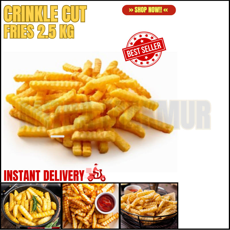 

Crinkle Cut/French Fries/Kentang Goreng Gerigi 2.5 kg