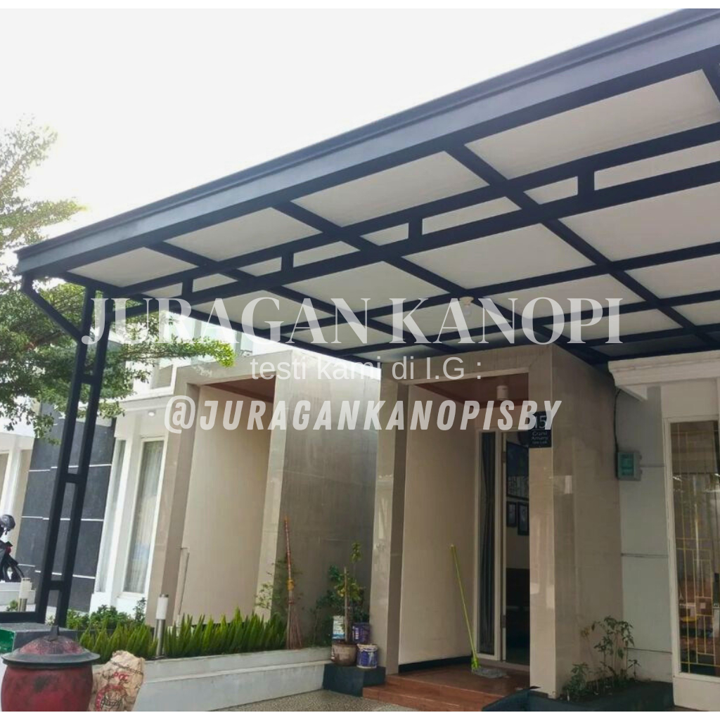 Kanopi galvanis atap alderon + plafon grc