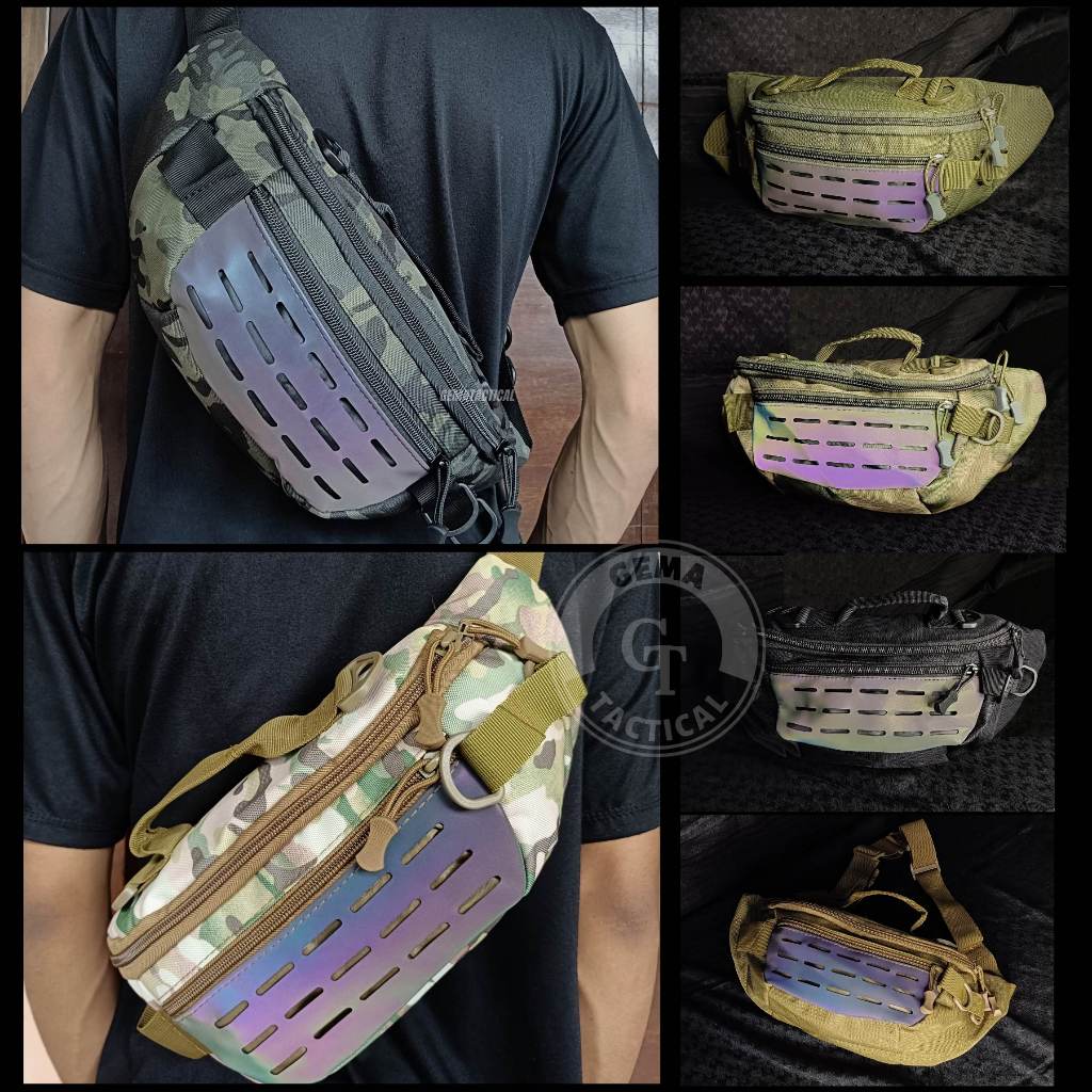 Tas Selempang Tactical DP-68 /  Tas Selempang loreng / Tas Bahu Pinggang Militer Taktis / Tas Dada