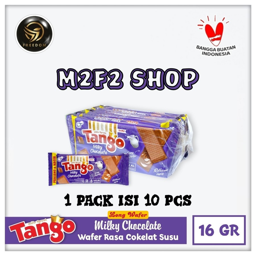 

Tango Wafer Milky Chocolate | Cokelat Susu Sachet - 16 gr (Kemasan 1 Renceng)