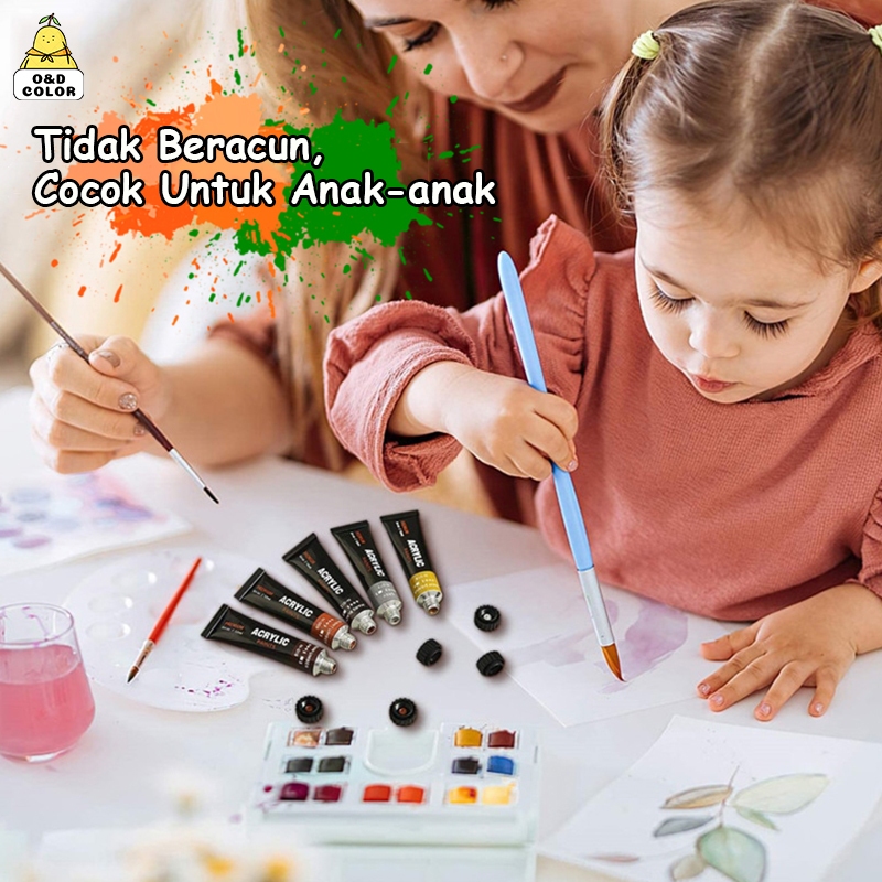

RB Giorgione Profesional Acrylic Paint Cat Akrilik 12/24 Warna 12ml/botol Non Toxic Kualitas Tinggi