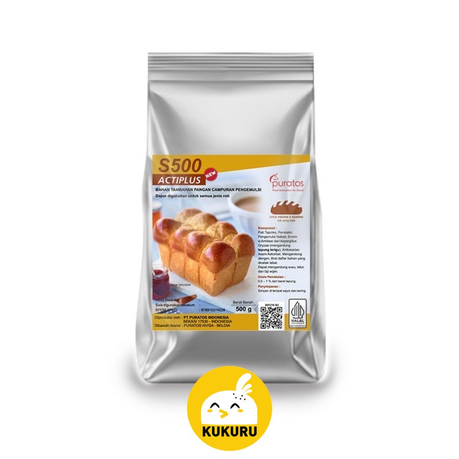 

S-500 ACTIPLUS PURATOS BREAD IMPROVER / PENGEMULSI PENGEMBANG ROTI (500 GRAM)