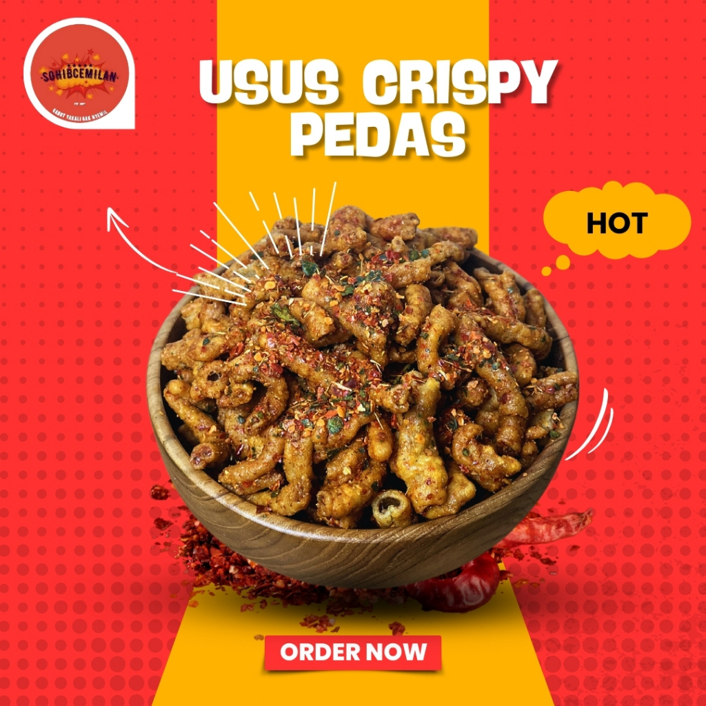 

Ay00! Keripik Usus Ayam Crispy Pedas Daun Jeruk 1kg