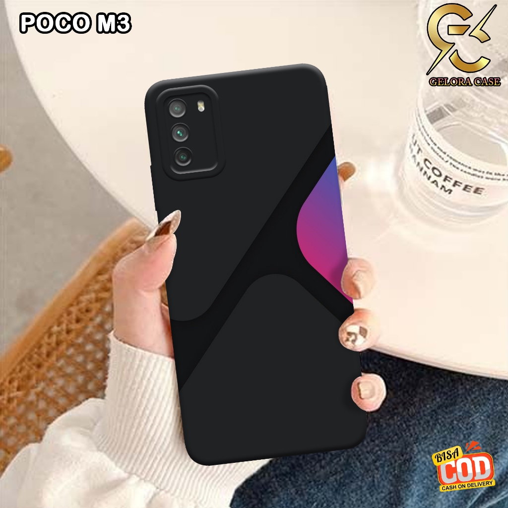 Case Poco M3 - Geloracase - Casing Poco M3 - Motif case Abstrak - Softcase Poco M3 Pelindung Hp Akse