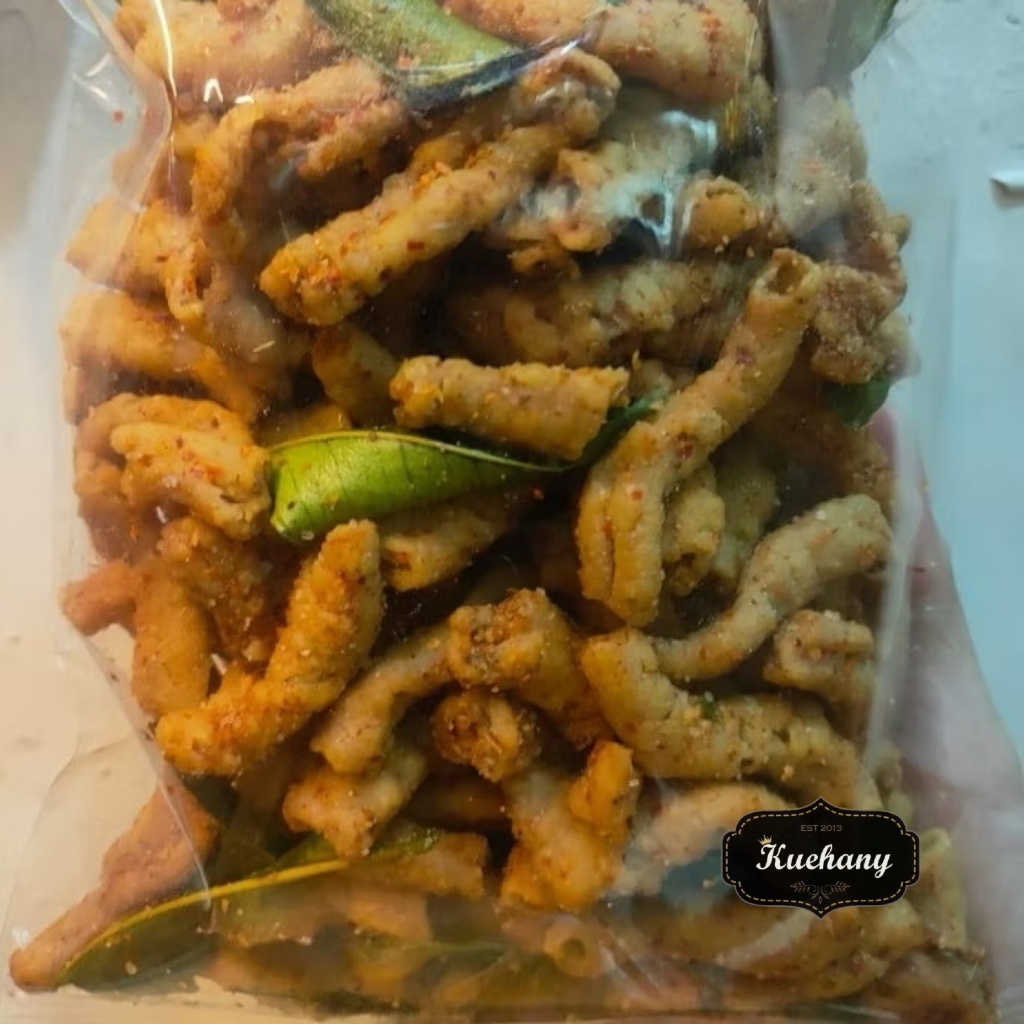 

KERIPIK USUS AYAM JERUK PURUT 250GRAM | KRIPIK USUS CRISPY | KRIPSUS PEDAS DAUN JERUK | KERIPIK USUS KILOAN ASIN PEDAS DAUN JERUK