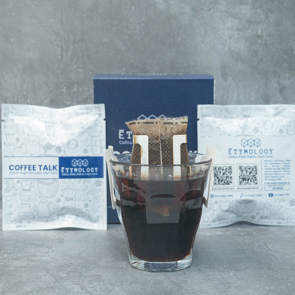 

Etymology Coffee Talk Motivasi Edition Drip Bag | Arabica, 1 Pack Isi 5