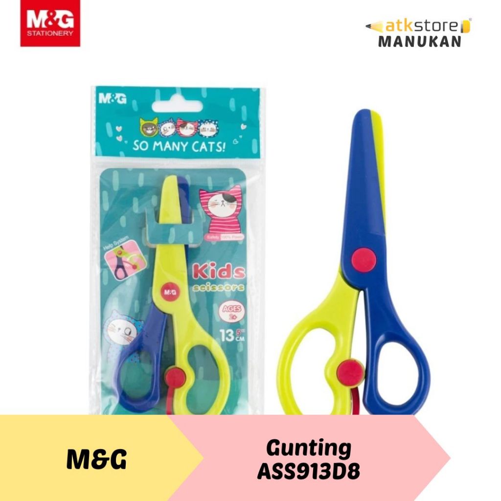 

Gunting Kertas M&G "SO MANY CATS" Kids Safety Scissors 130mm (ASS913D8)