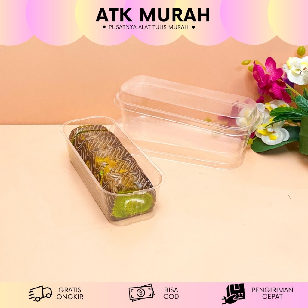 

KOTAK MIKA BENTUK LONJONG TRANSPARAN 14,5X5X4,8 CM MN-1660 SX-599 TERJANGKAU TERMURAH KUE HAMPERS HIASAN NATAL LEBARAN JUAL COD