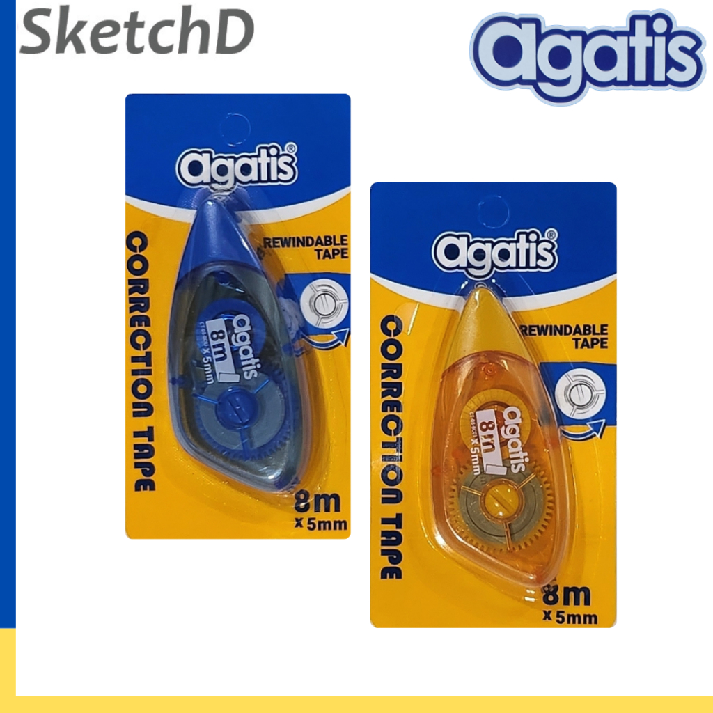 

Pita Koreksi Tip X kertas kecil Agatis eco Correction tape 8 M x 5 mm