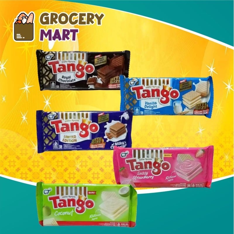 

(RENCENG) Biskuit Tango Wafer All Varian 16gr Isi 10Pcs