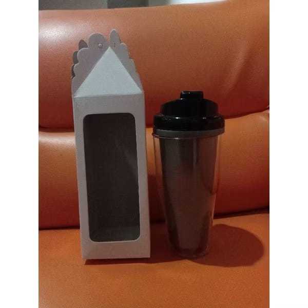 

Box/dus putih unik untuk packaging tumbler/botol 460 ml