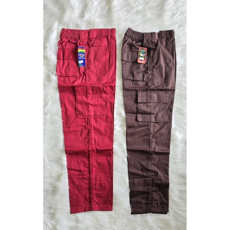 PELANGI CERIA CELANA MERAH & PRAMUKA CARGO /CELANA PRAMUKA KANTONG 6/CELANA PDL/CELANA PANJANG MEREK
