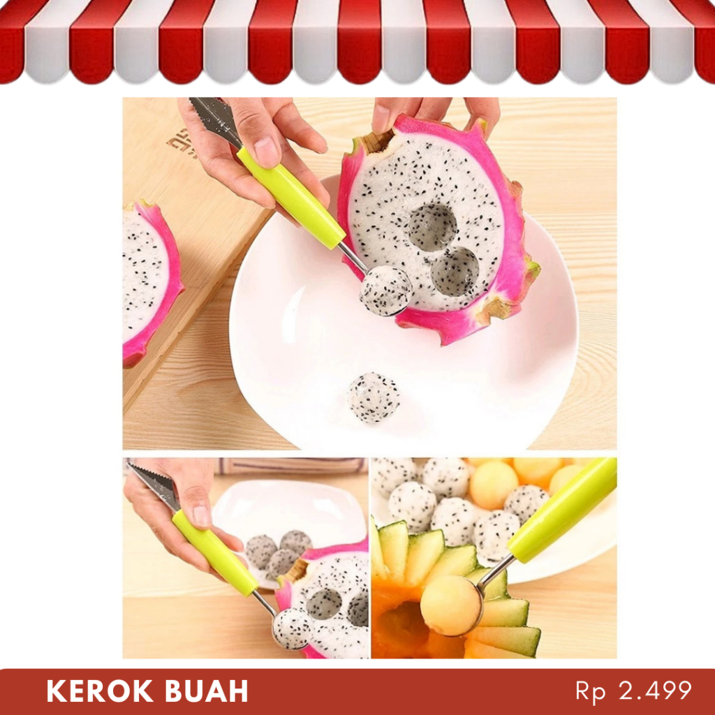 (SKR) Kerok Degan/ Kerok Blewah/ Kerok Buah Pisau Ukir Hias Buah