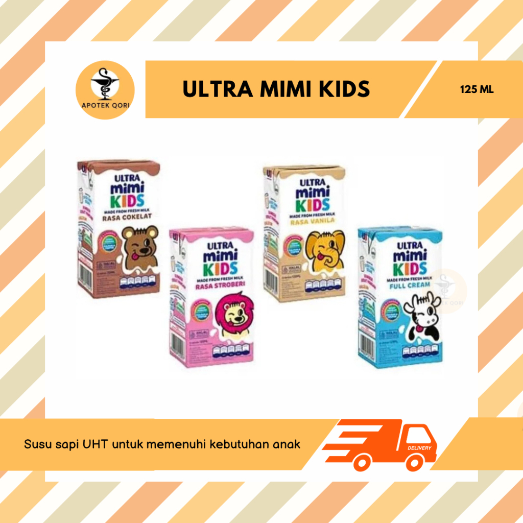 

ULTRA MIMI KIDS 125 ML/SUSU SAPI UHT/MEMENUHI KEBUTUHAN KALSIUM ANAK