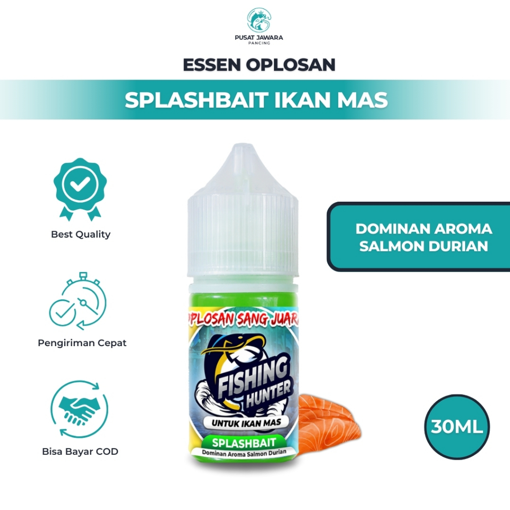 Fishing Hunter Splashbait - Essen Oplosan Salmon Durian -Target Ikan Mas Babon Indukan dan Rame 30ml