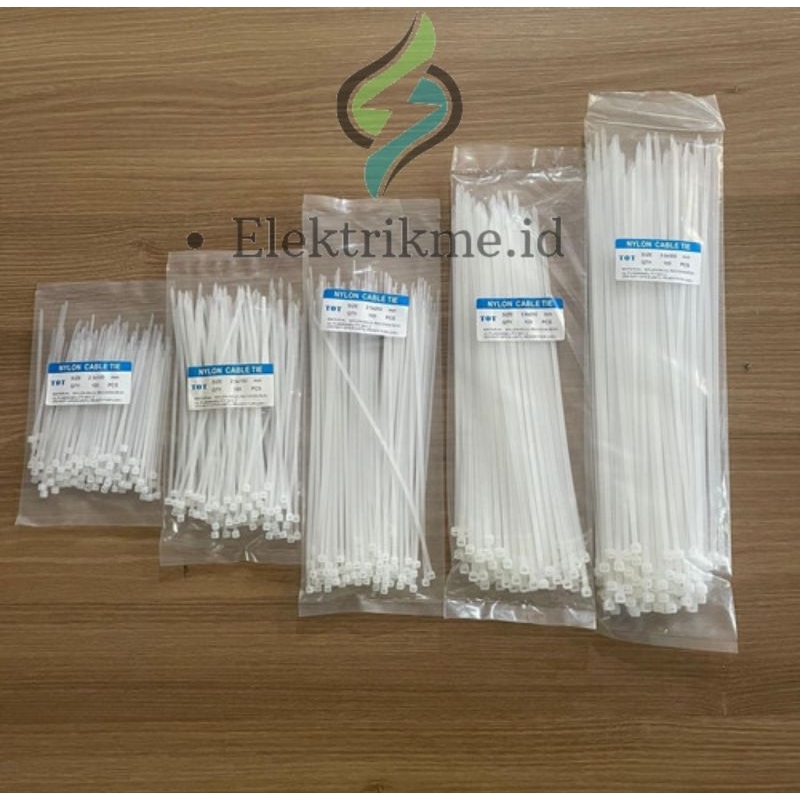 

KABEL TIES PUTIH 1PACK 1SI 100PCS / KABEL TIES2.5/3.6x100/150/200/250/300 KABEL PENGIKAT