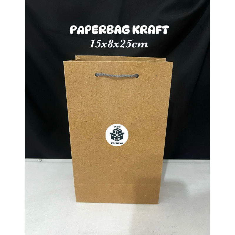 

Paperbag Kraft Polos 15x8x25cm / Paper Bag Tas Kertas Coklat Tas Kado