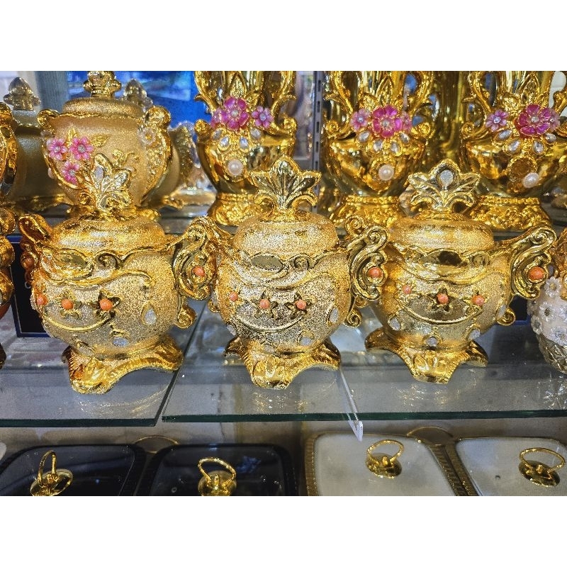 pajangan keramik toples hias set / pajangan keramik import / pajangan aesterik / dekorasi rumah