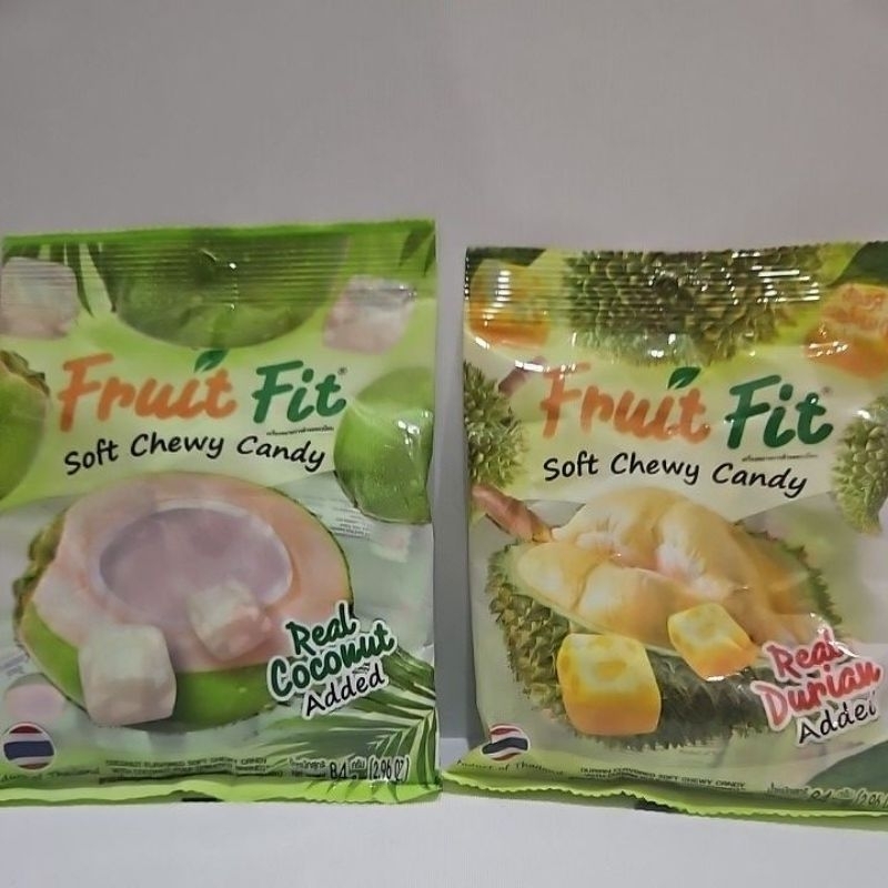 

Fruit Fit Soft Chewy Candy Real Coconut Added | cemilan | jajanan | snack thailand | permen thailand