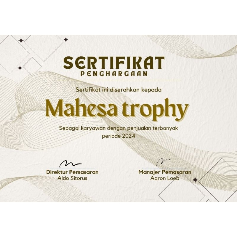 

sertifikat/piagam penghargaan