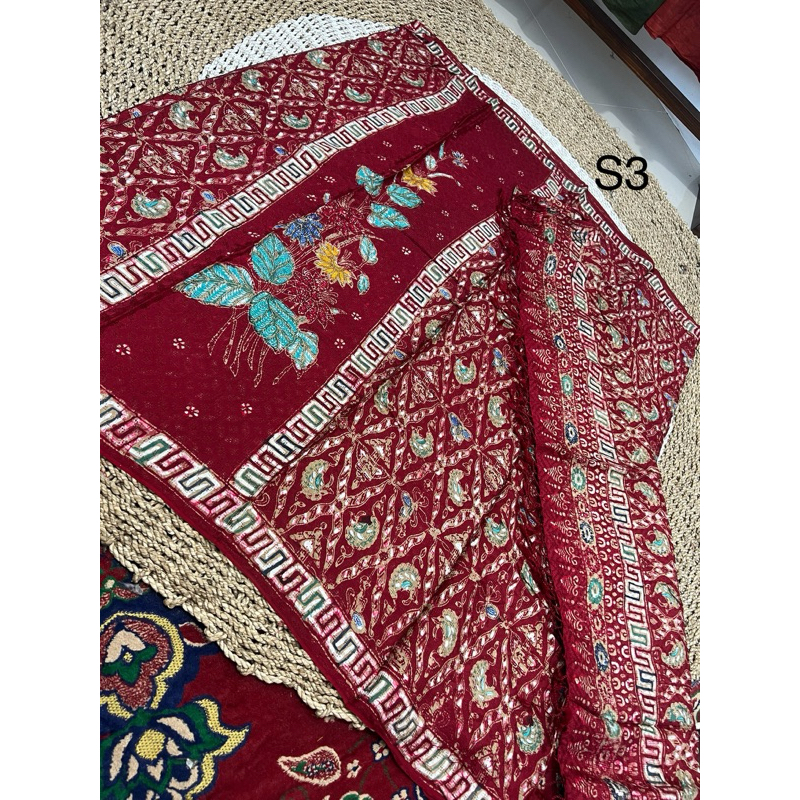 KAMEN SEMI ATBM VISCOSE BARON ANTIK SET KAMEN DAN SELENDANG LEBAR ENDEK BALI ENDEK PALEMBANG KAMEN B