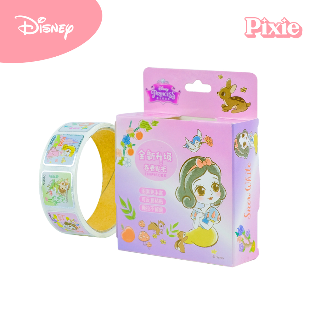 

PIXIE X DISNEY | Sticker Pack Princess Snow White Edition Original Disney | Set Roll Gulung Stiker Mainan Anak