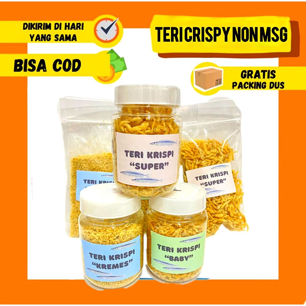 

Teri Crispy SUPER Anti GTM Cemilan Anak Non MSG / Teri crispy MPASI