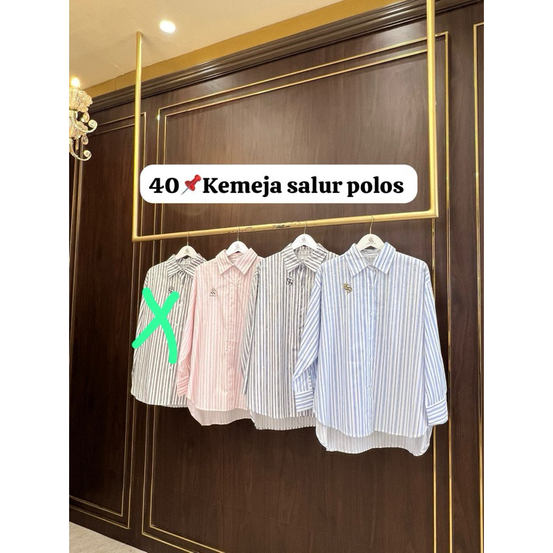 Kemeja salur oversize  Shellasaukia original