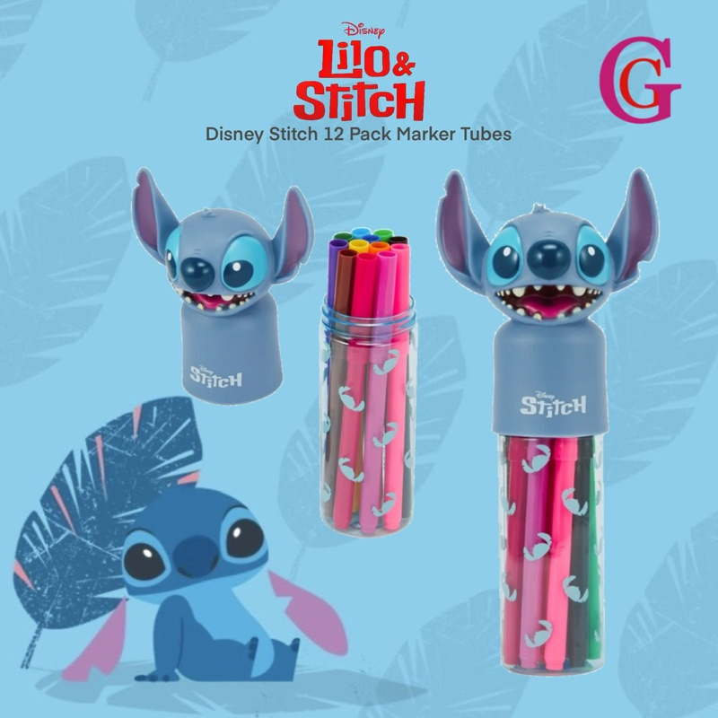 

DISNEY STITCH 12 PACK MARKER TUBES | SPIDOL ANAK DISNEY STITCH | ALAT TULIS BERWARNA ANAK | SPIDOL MEWARNAI MENGGAMBAR MELUKIS ANAK | PULPEN BERWARNA ART ANAK