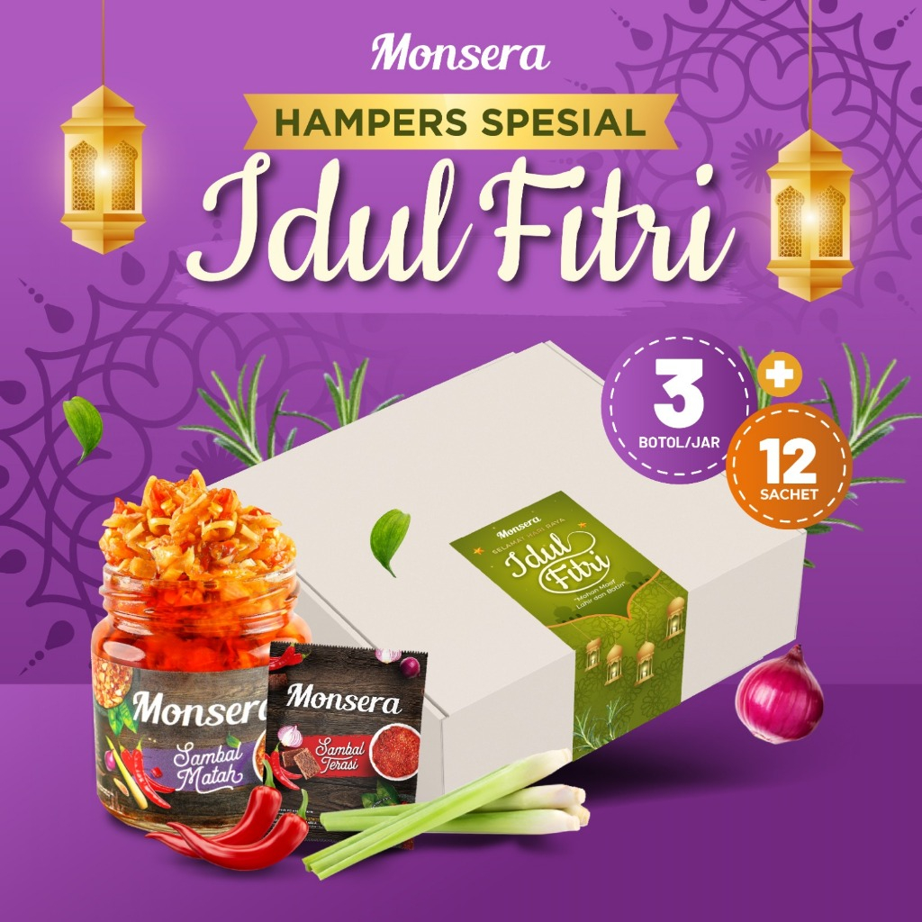 

Paket Hampers 3 botol Sambal Monsera spesial Lebaran