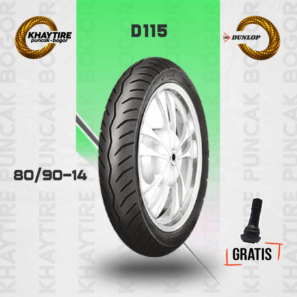 Ban Motor Matic Dunlop D115 80/90 Ring 14 Tubeless - TM100