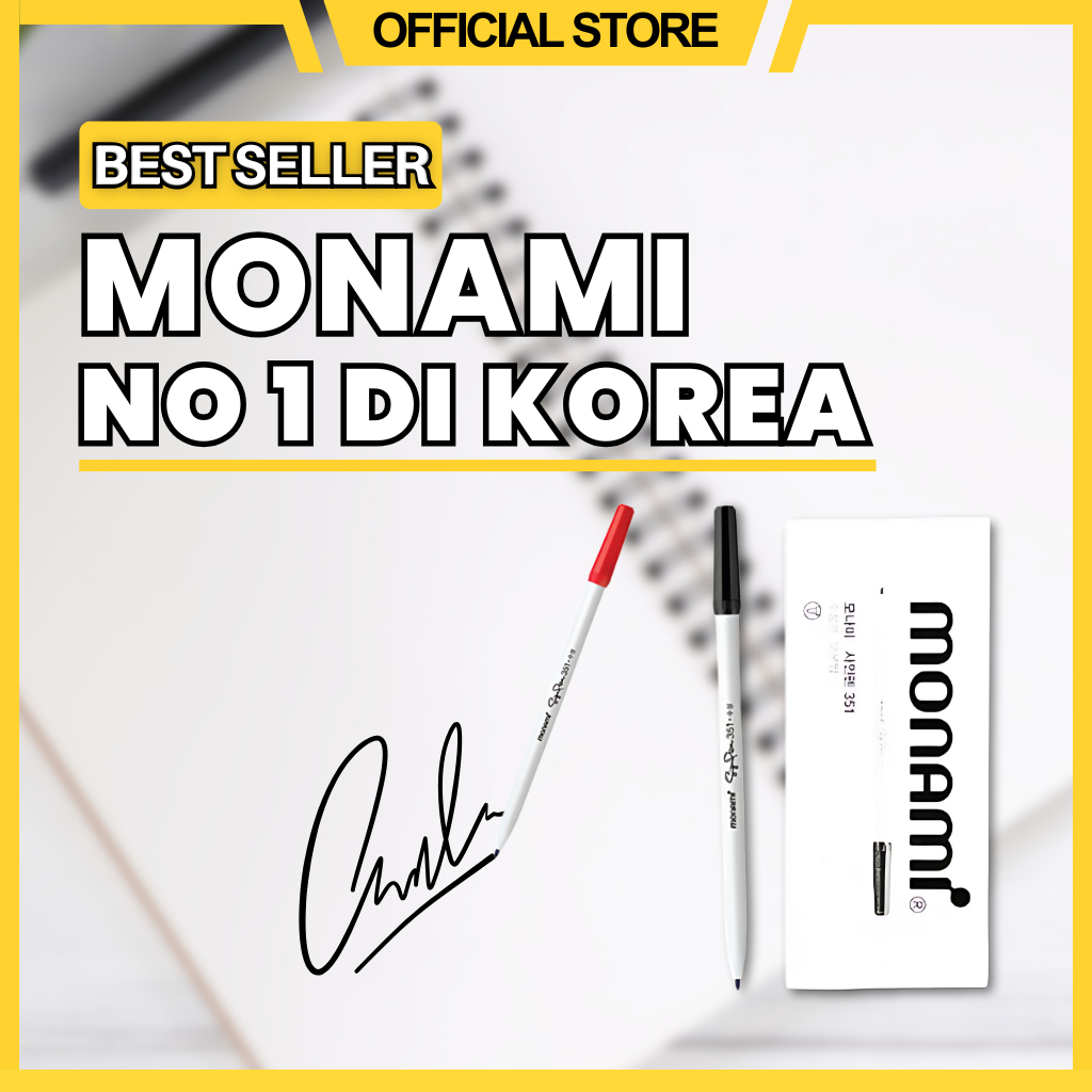

Sign Pen Pulpen Pena Monami Sign Pen 351 0.7 mm - Water Based Fibre Tip Ink Marker (satuan)