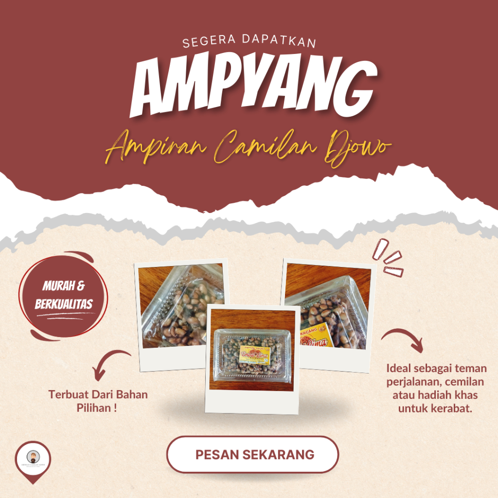 

Ampyang Kacang 250gr Khas Solo / Oleh oleh khas Solo - Ampiran Camilan Djowo