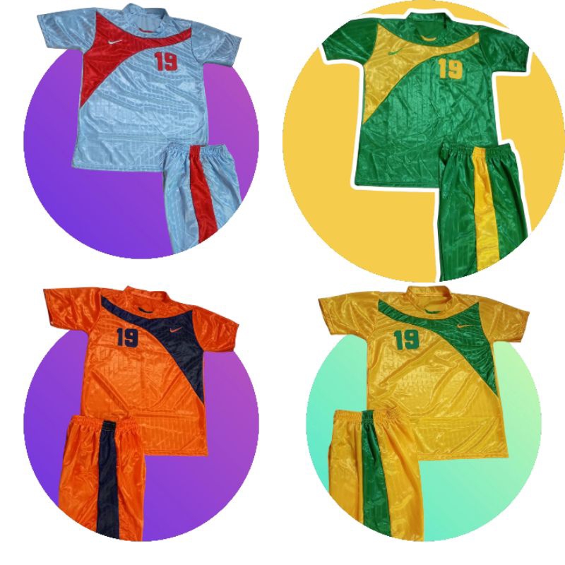 Kostum Tim Bola Dewasa Bahan Salur Isi 18pcs