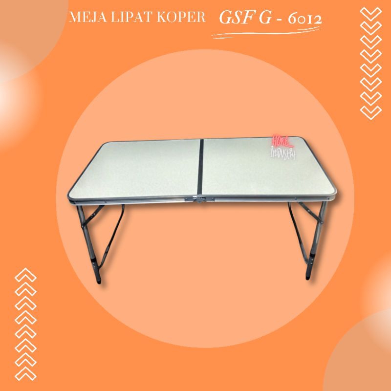 Meja Lipat Koper GSF G-6012 / Meja Jualan / Meja Lipat Koper HPL / Meja Lipat Serbaguna Portable