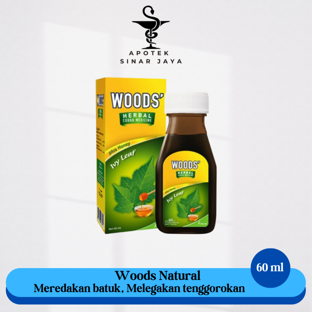 

woods naturals sirup 60 ml obat herbal untuk melegakan tenggorokan