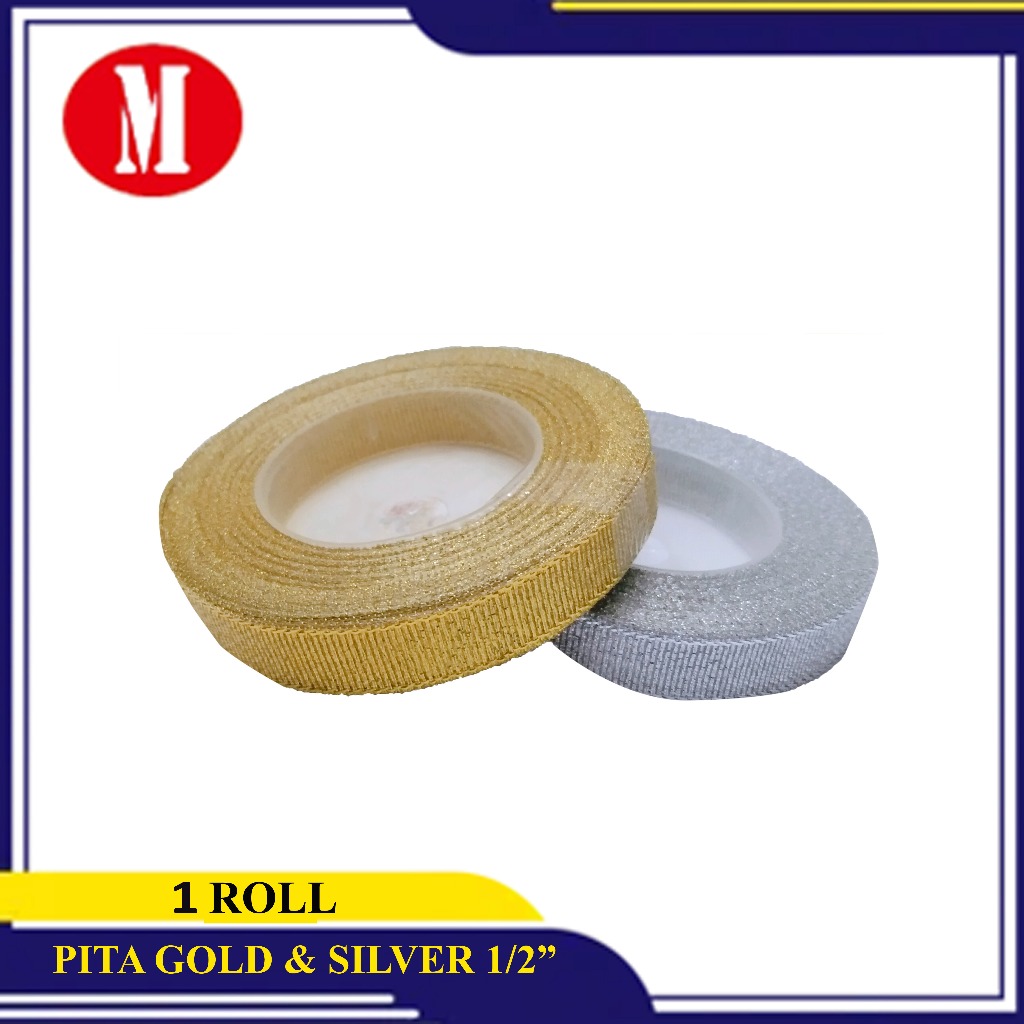 

Pita Kain Gold & Silver 1/2 inch 1 Roll