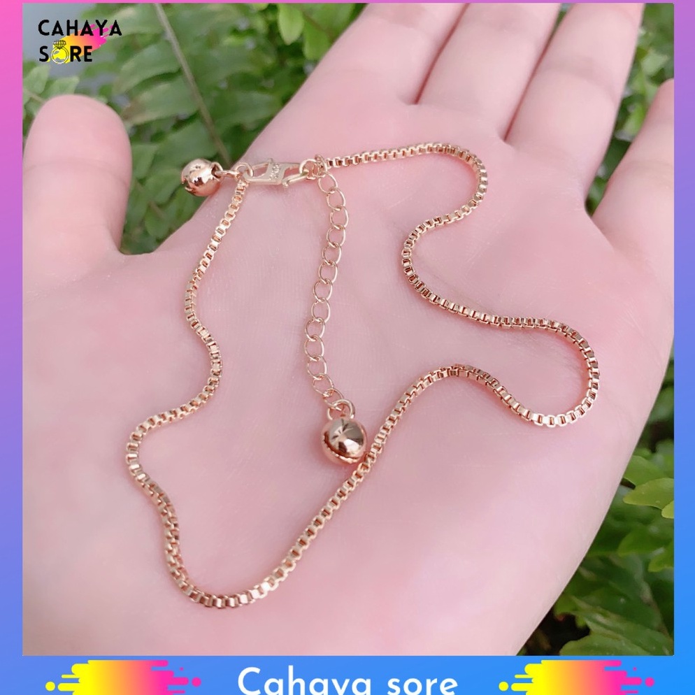 Promo besar Gelang Xuping Gold Gelang Kaki Dewasa Model Italy Warna Emas GK2