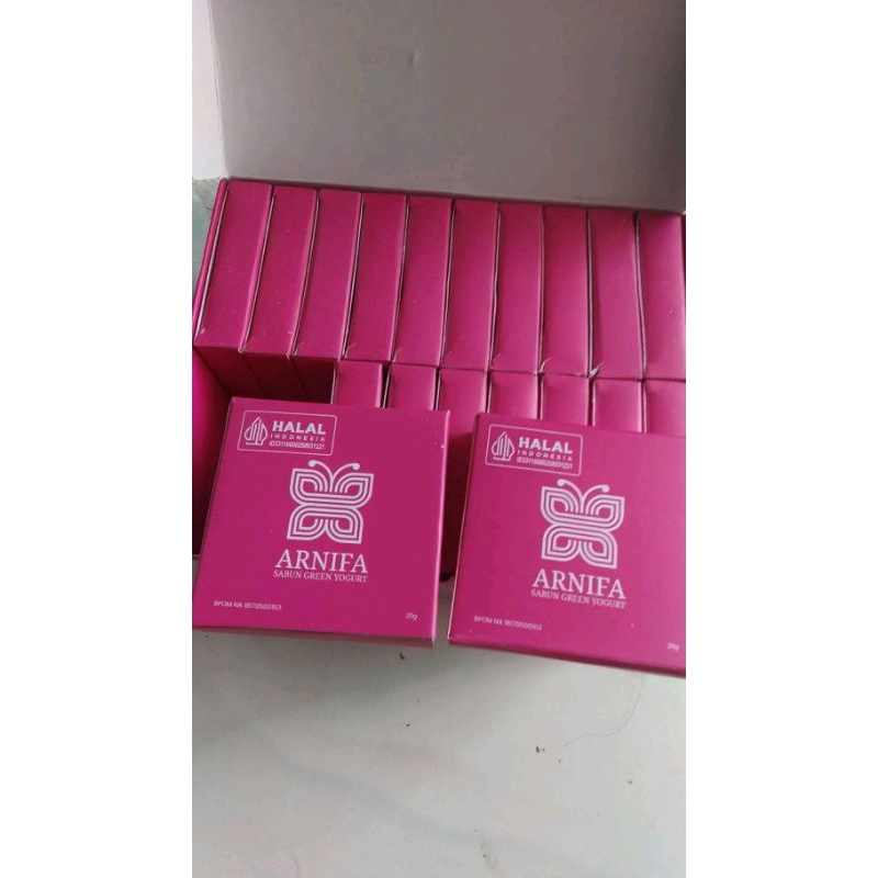 Nyrteasoap 1 box Sabun Glowing Arnifa soap green yogurt