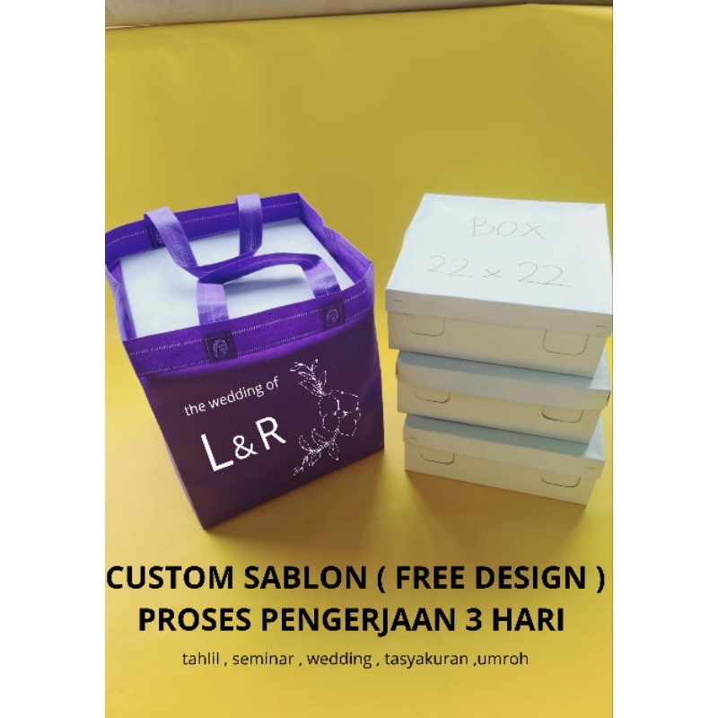 

CUSTOM SABLON SPUNBON BOX NASI ( FREE DESIGN )