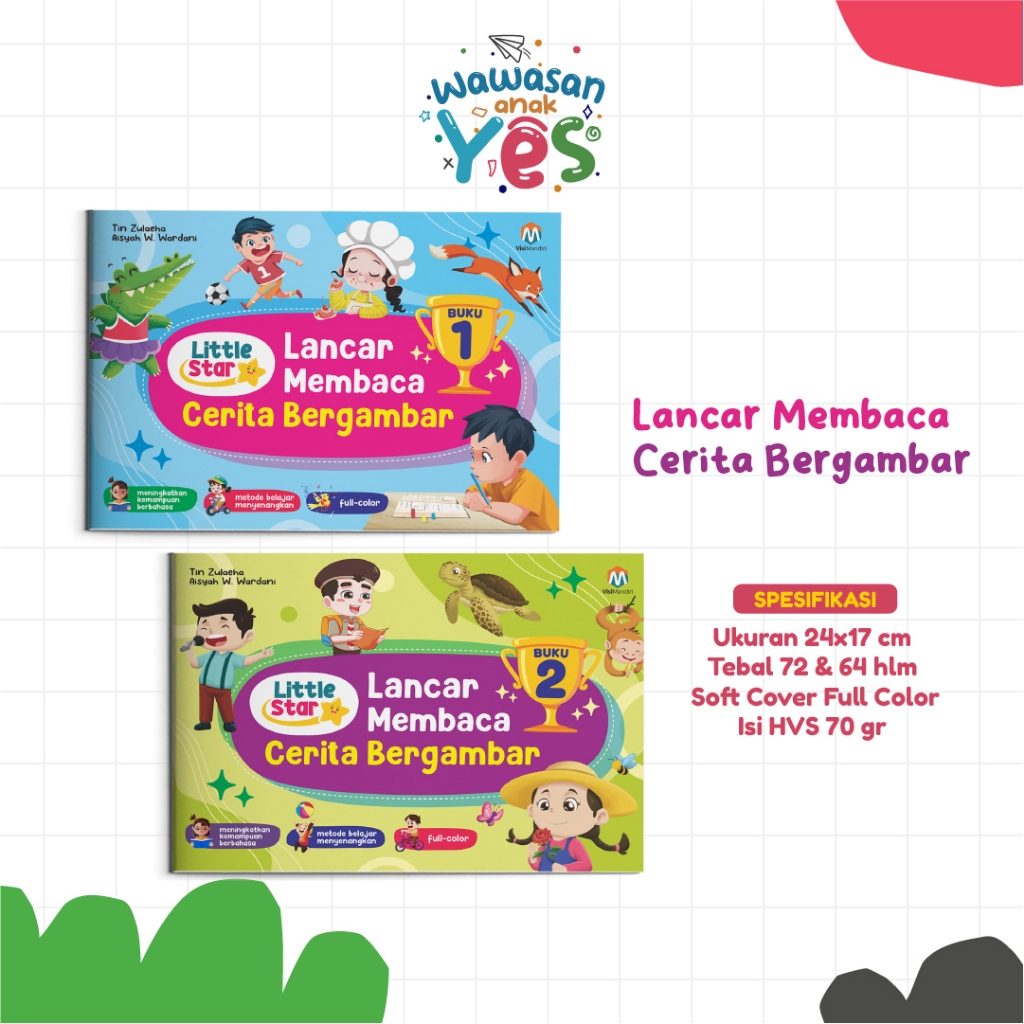 buku Little Star Lancar Membaca Cerita Bergambar ziyadbooks official belajar membaca baca anak tk