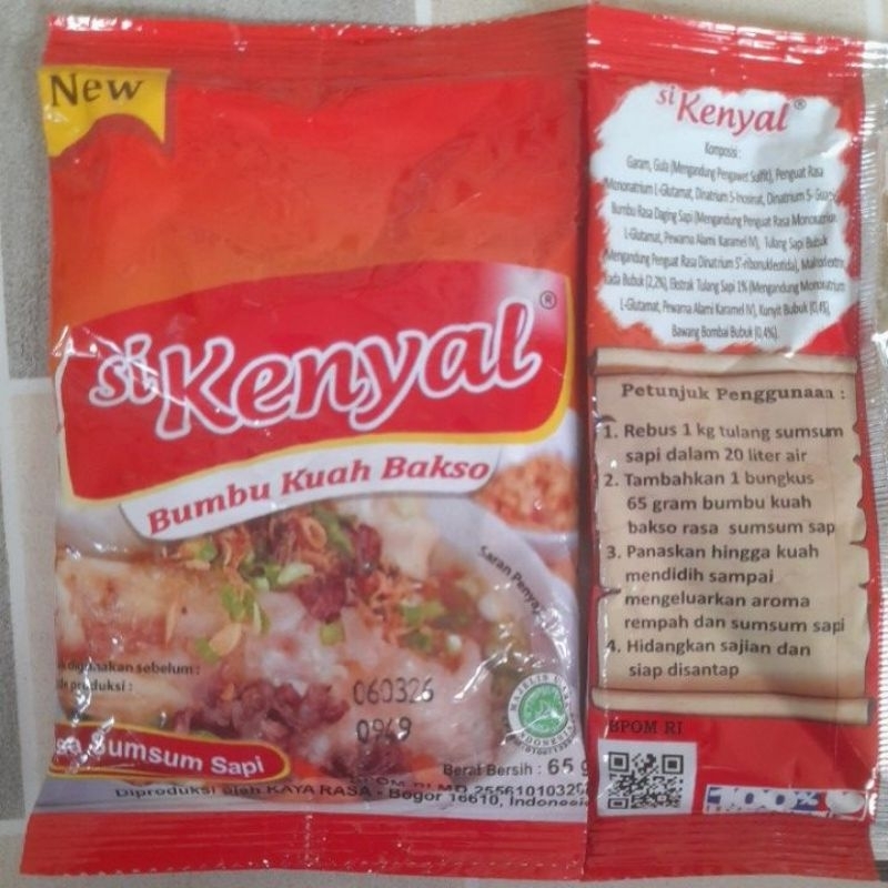 

Bumbu KUAH BAKSO rasa Sumsum Sapi SI KENYAL 65g